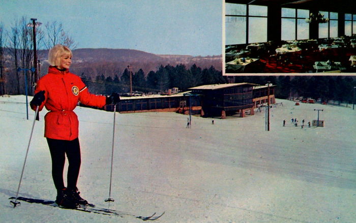 Pine Knob Ski and Snowboard Resort - Old Postcard (newer photo)